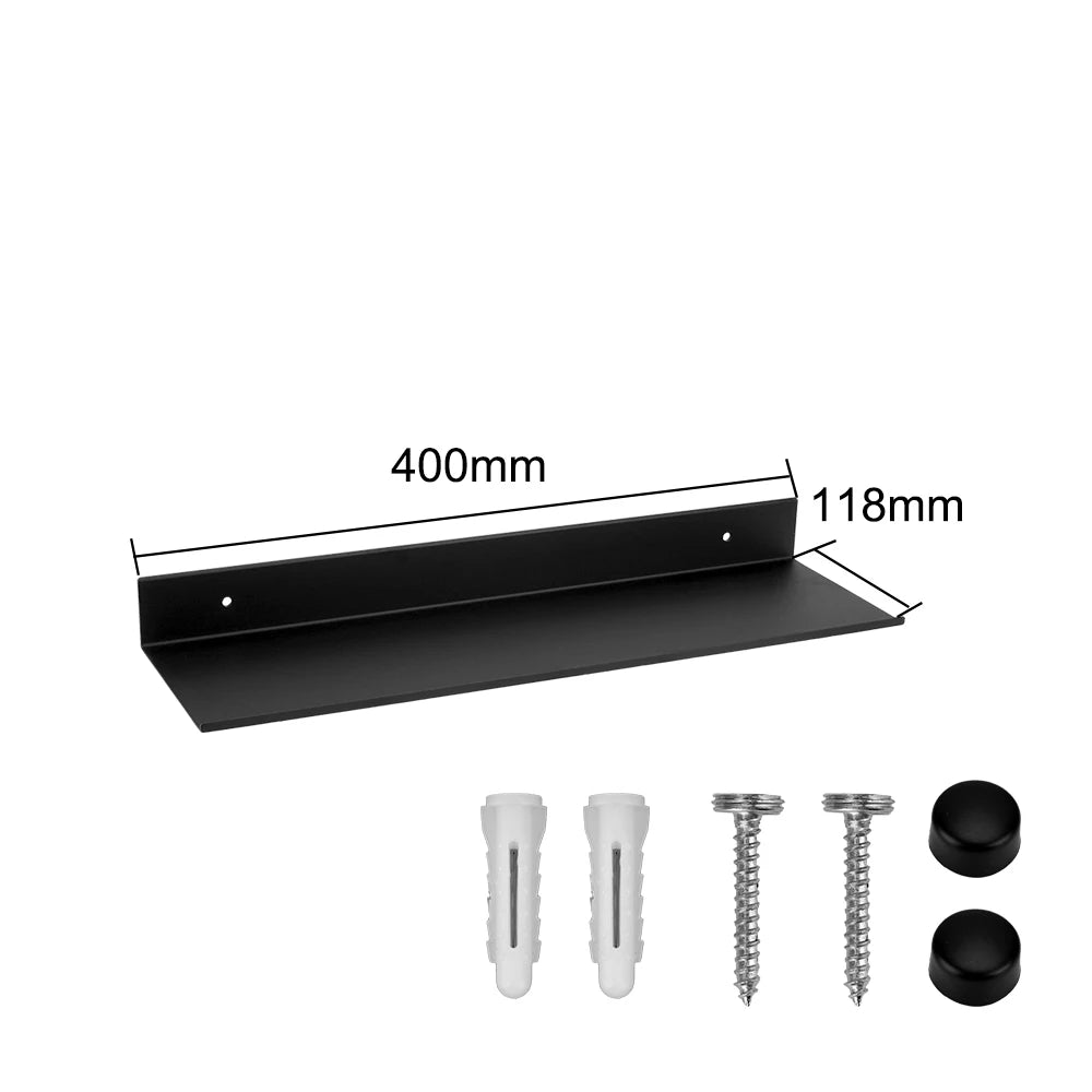 Bathroom Shelves 30-60cm Aluminum Alloy Matte Black Kitchen Wall Shelf Shower Shampoo Storage Rack Bathroom Accessories