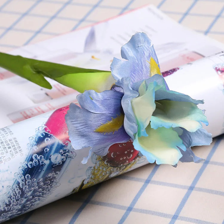 Artificial Iris Flower Branch Spring Wedding Decor Home Table Decoration Flores Silk Fake Flower Party Supplies