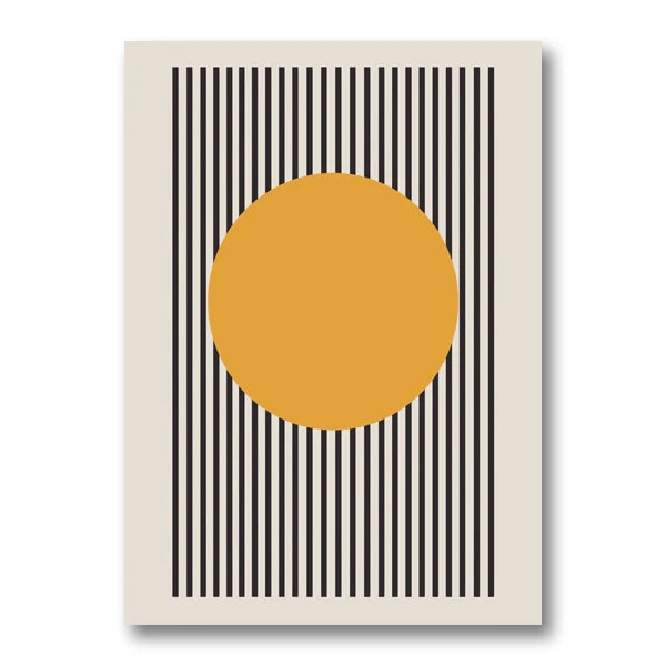 Bauhaus Exhibition Poster Unique Geometric Graphic Canvas Print Minimalist Wall Art Picture Boho Painting Dorm Bedroom Art Decor