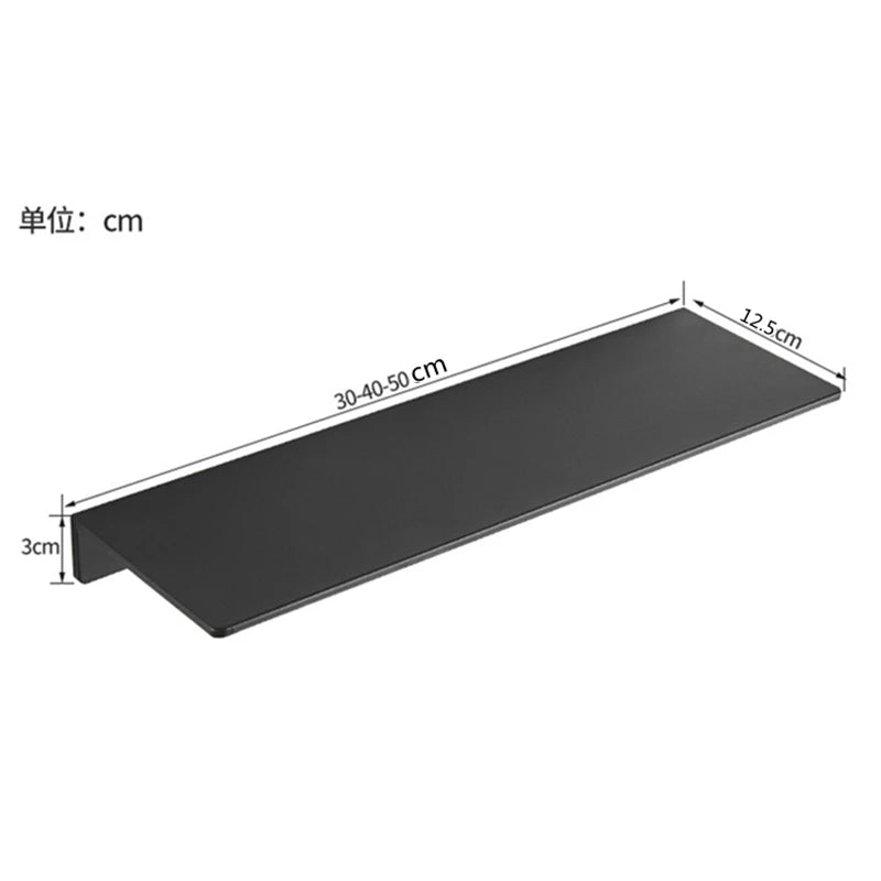 Bathroom Shelf Black Aluminum Kitchen Accessories Nail Bathroom Organizer Shower Storage Rack Shampoo Cosmetic White Shelves