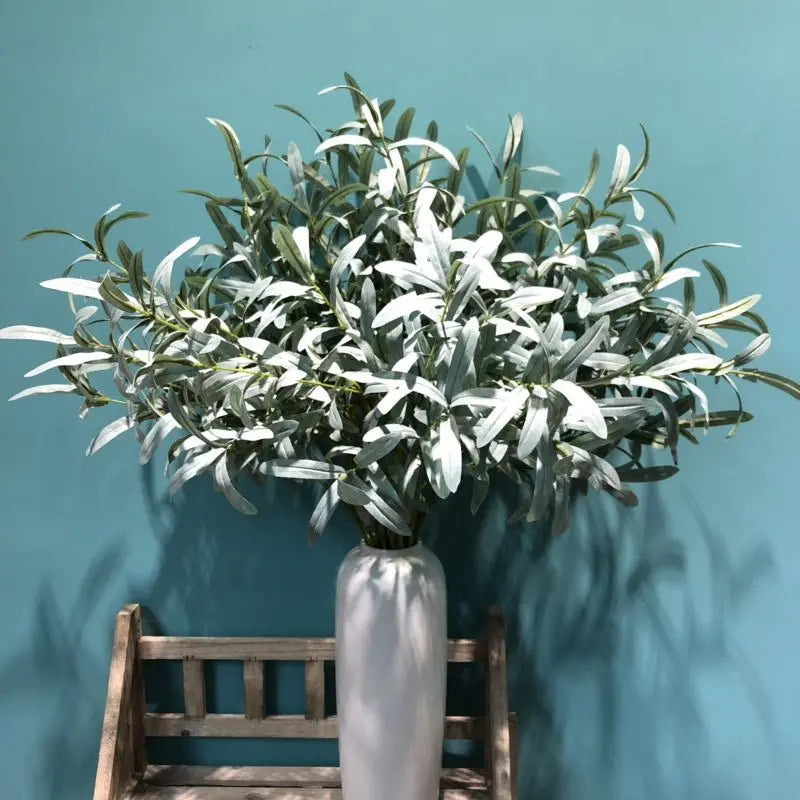 130cm Artificial Branch Olive Leaf Olive Fruit Olive Branch for Floral Bouquets Wedding Holiday Greenery Decor