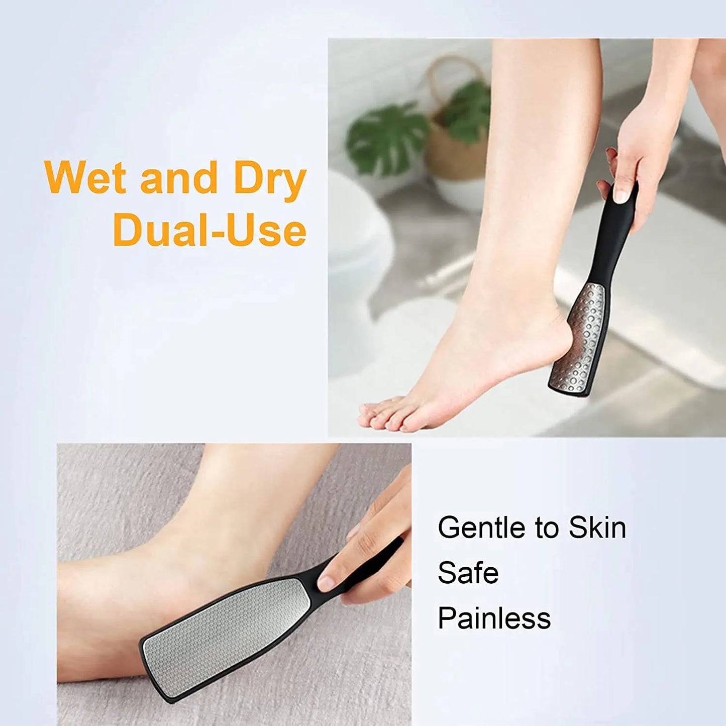 Pedicure Tools Heel Scratcher Files Artifact Exfoliating Calluses Brush Stainless Steel Foot Sharpening Double-sided Pedicura
