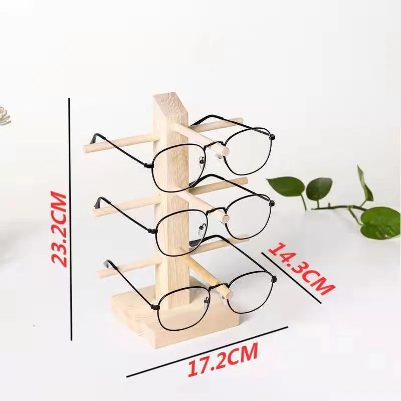 Wood Sunglass Display Stands Jewelry 2~6 Layers Multi Eyeglasses Show Rack Shelf Storage Organizer Holder Jewelry Display Rack
