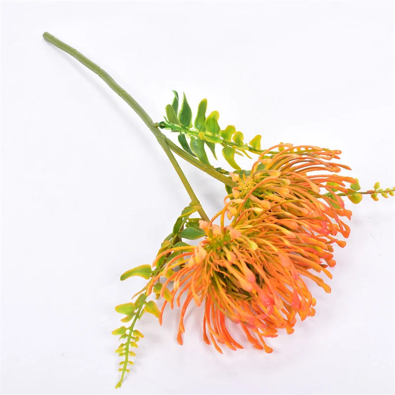 2 Fork Daisy Artificial Flowers Short Branch Crab Claw Pincushion Real Touch Flower Wedding Garland Vase Decoration Fake Plant