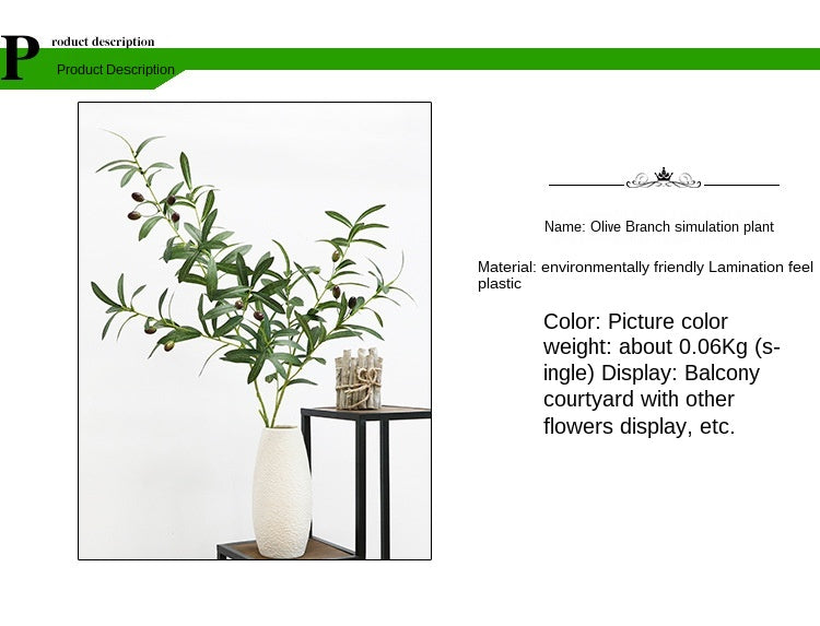 130cm Artificial Branch Olive Leaf Olive Fruit Olive Branch for Floral Bouquets Wedding Holiday Greenery Decor