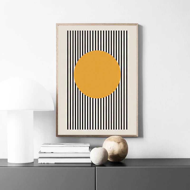 Bauhaus Exhibition Poster Unique Geometric Graphic Canvas Print Minimalist Wall Art Picture Boho Painting Dorm Bedroom Art Decor