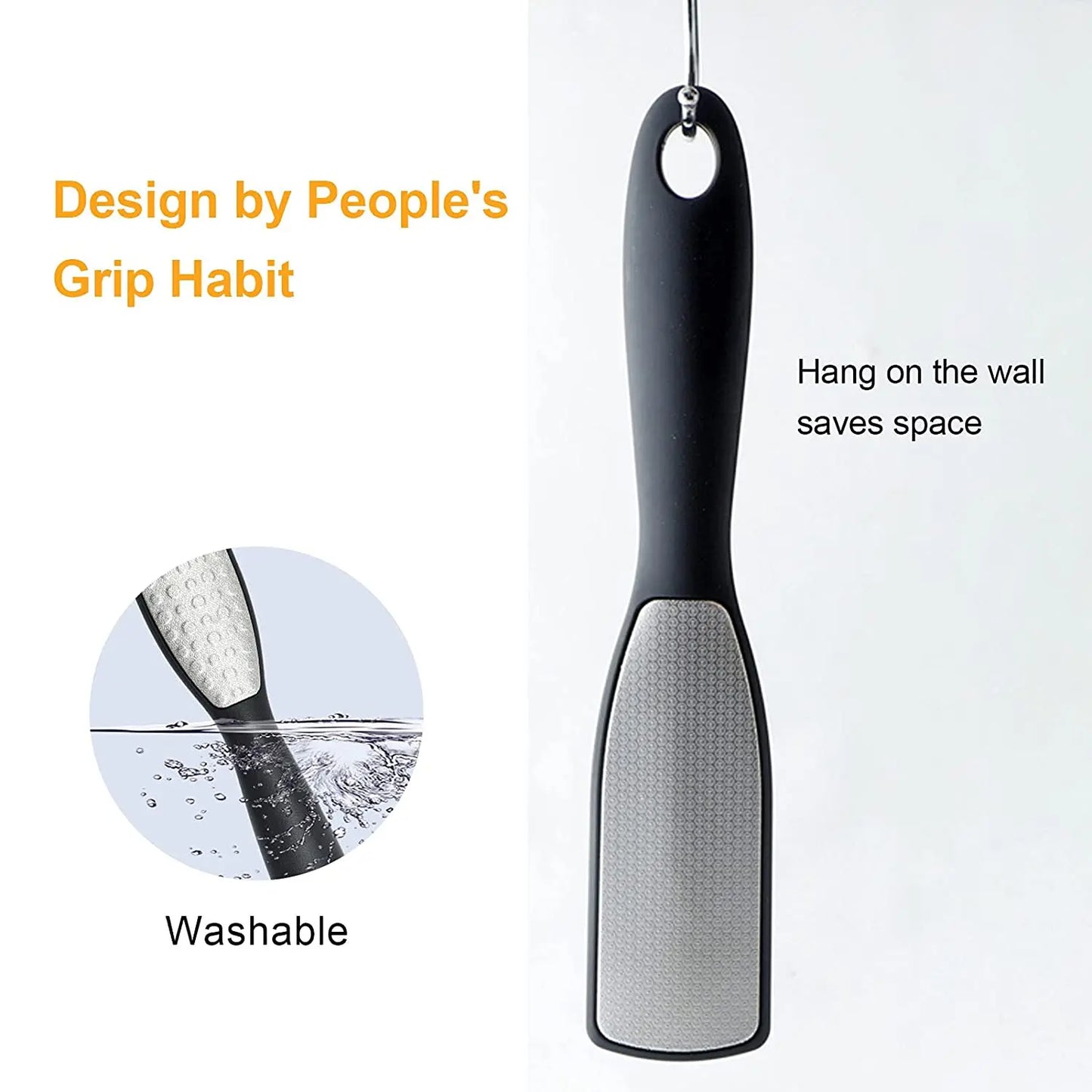 Pedicure Tools Heel Scratcher Files Artifact Exfoliating Calluses Brush Stainless Steel Foot Sharpening Double-sided Pedicura
