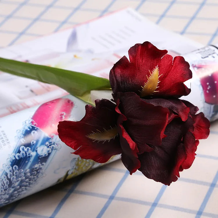 Artificial Iris Flower Branch Spring Wedding Decor Home Table Decoration Flores Silk Fake Flower Party Supplies