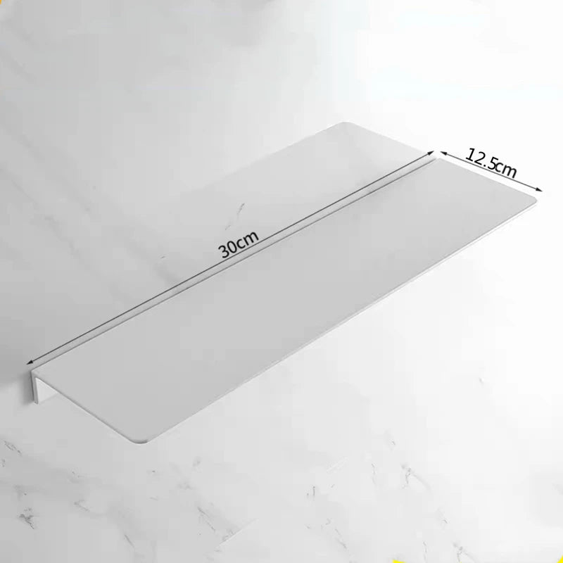 Bathroom Shelf Black Aluminum Kitchen Accessories Nail Bathroom Organizer Shower Storage Rack Shampoo Cosmetic White Shelves