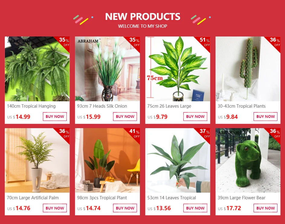 75cm 24 Forks Large Artificial Tropical Plant Fake Banyan Tree Branch plastic Green Monstera Leaves for Home Garden Decoration