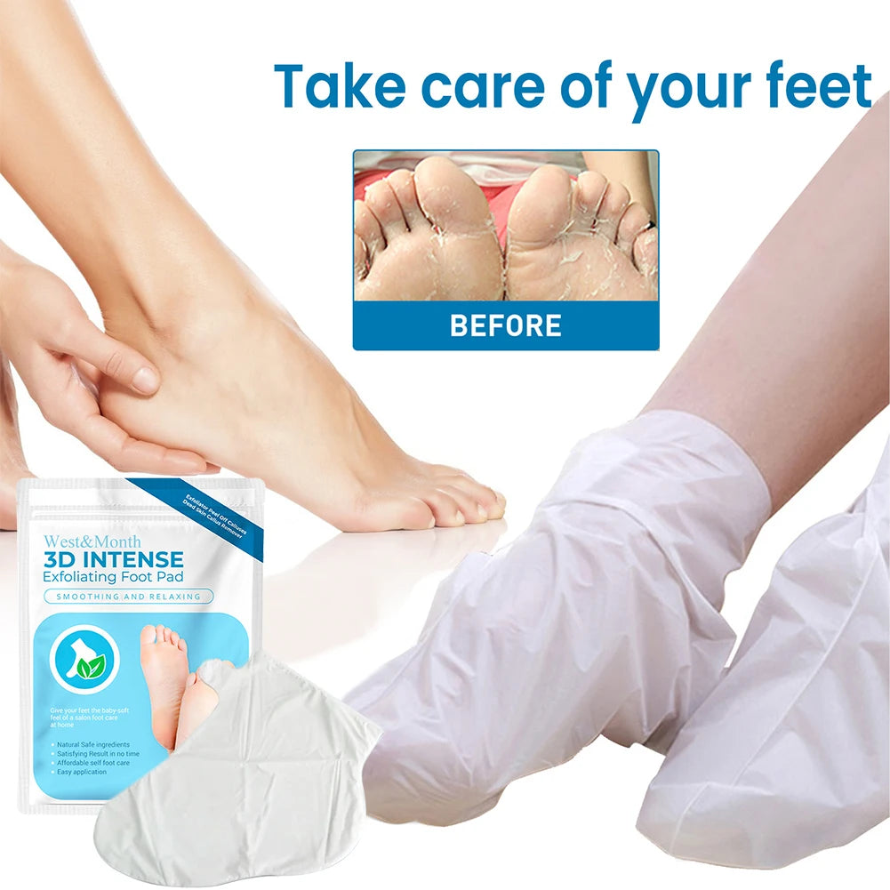 1 Pair Exfoliating Callus Booties Feet Care Foot Mask Sheet Pack Nourish Smooth Moisturizing Foot Spa Skin Care