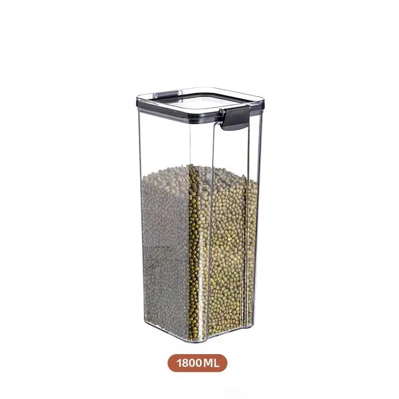 Kitchen Refrigerator Food Storage Container Multigrain Storage Tank Transparent Sealed Cans Noodle Box Bottle Canisters with Lid