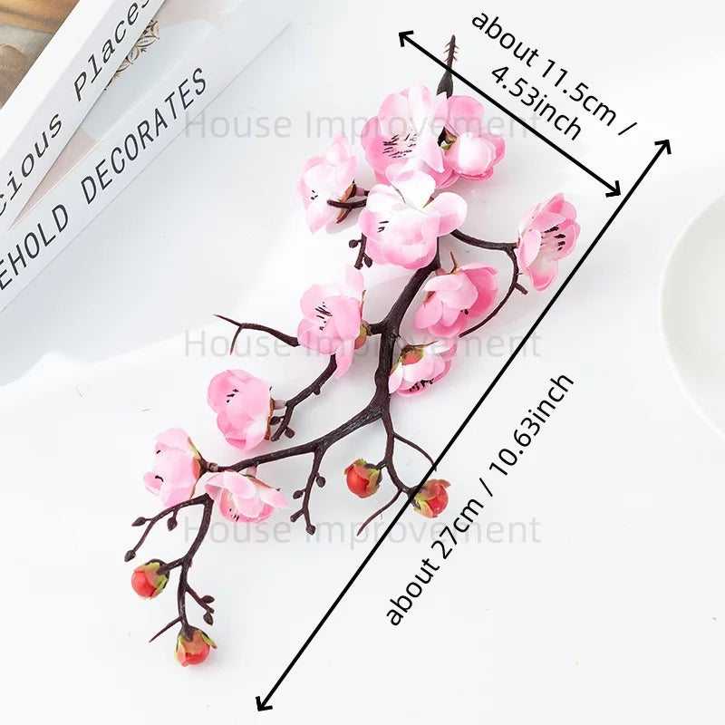 Artificial Plants Bonsai - No Pot Blossoms Artificial Plant Small Tree Fake Flowers Table Ornaments Home Decoration Hotel Garden