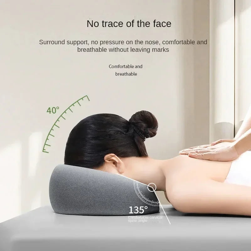 Massage Face Rest Pillow for Beauty Salon Ergonomics Lying Down Pillow Memory Foam Breathable Head Rest Support Pillow
