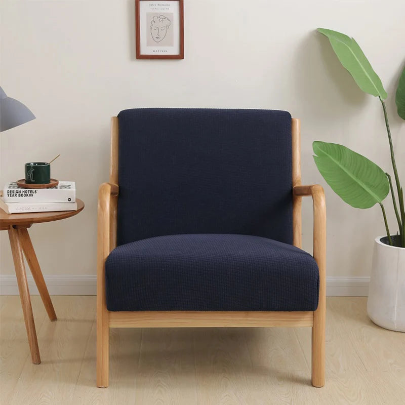 Armchair Slipcover Elastic Modern Chair Cover Zipper Stretch Wood Arm Chair Cover Protector Removable Seat Cover Home Decor