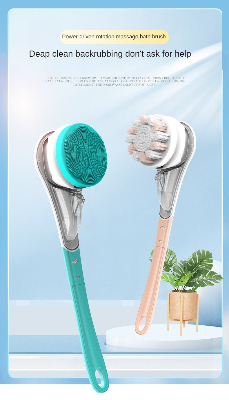 Electric Bath Brushes Shower Cleaning Body Massage Brush Multifunctional Brush Spa Waterproof IPX7 Long Handle Back Brushes