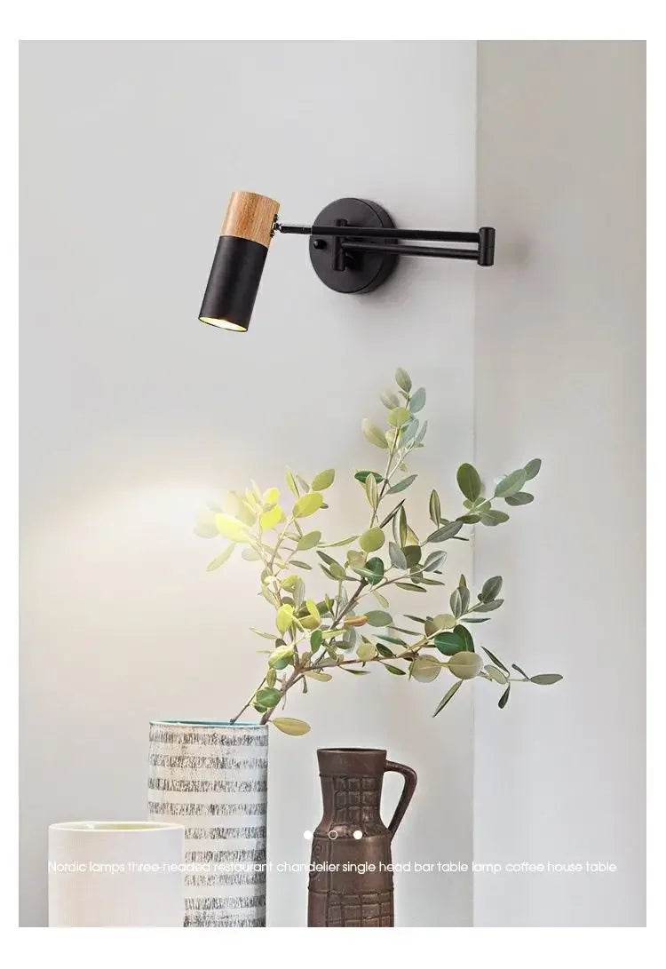 Modern Living Room Rocking Arm Wall Lamp bedlamps for bedroom Hotel Creative Telescopic Foldable Reading Wall Lamps