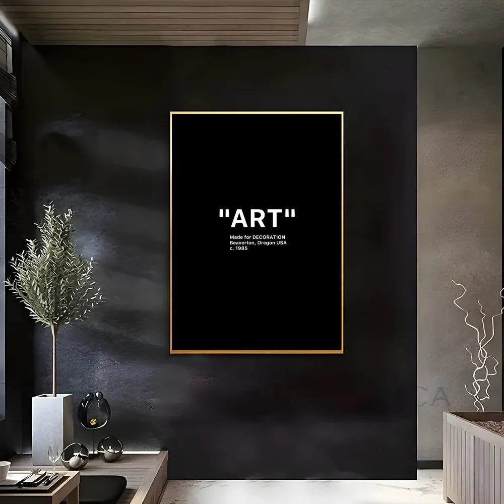 Black and White Minimalist Quotes Poster Sticky Wall Art Printing Waterproof Home Living Bed Room Bar Aesthetic Decor