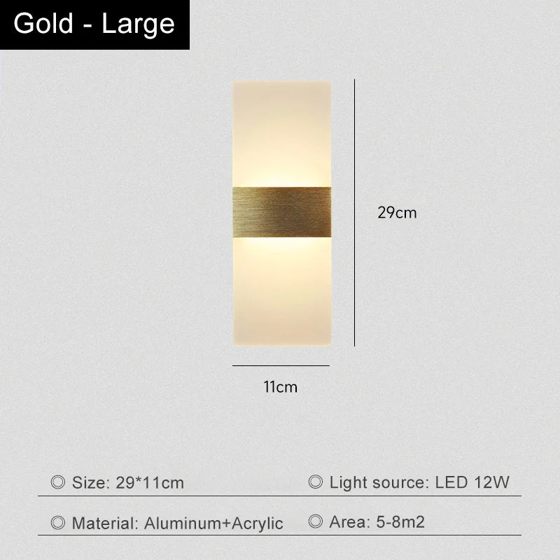 Living Room Wall Lamp Acrylic LED Modern Simple Hotel Bedroom Background Corridor Staircase Entrance Light Luxury Bedside