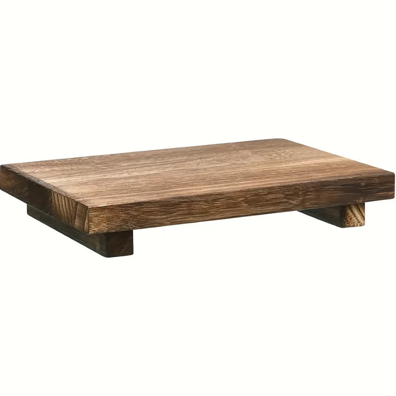 Retro Wooden Bathroom Tray Vanity Hands Soap Scented Candle Storage Holder Kitchen Seasoning Tray Home Decoration For Lr Bth etc