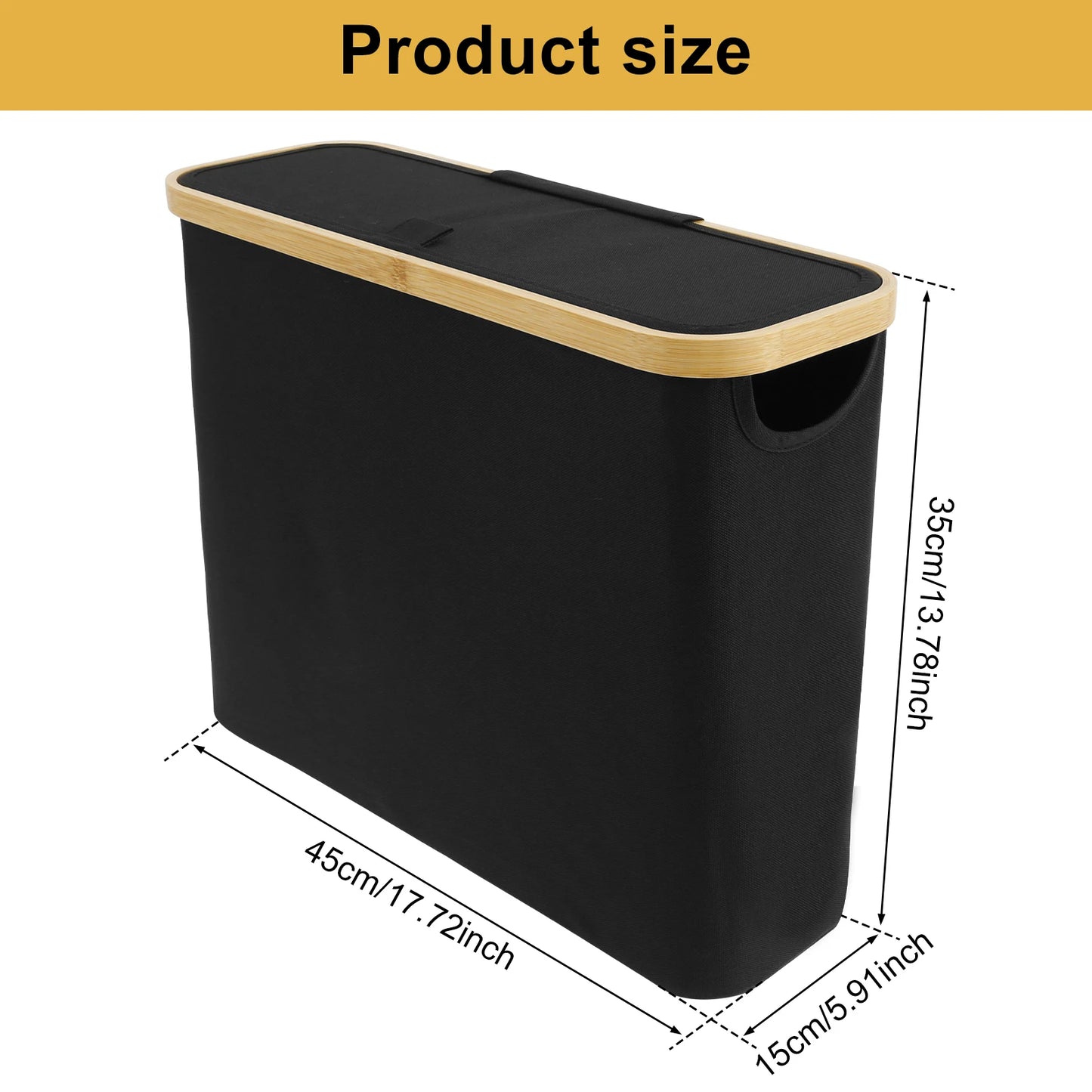 Bathroom Toilet Paper Basket Foldable Large Capacity Toilet Rolls Paper Storage Basket with Wooden Lid for Bathroom Organizer