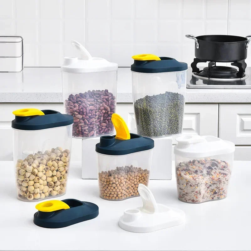 Food Storage Containers with Lids Stackable Treat Box Containers for Kitchen Pantry Organization Containers for Rice Dispenser