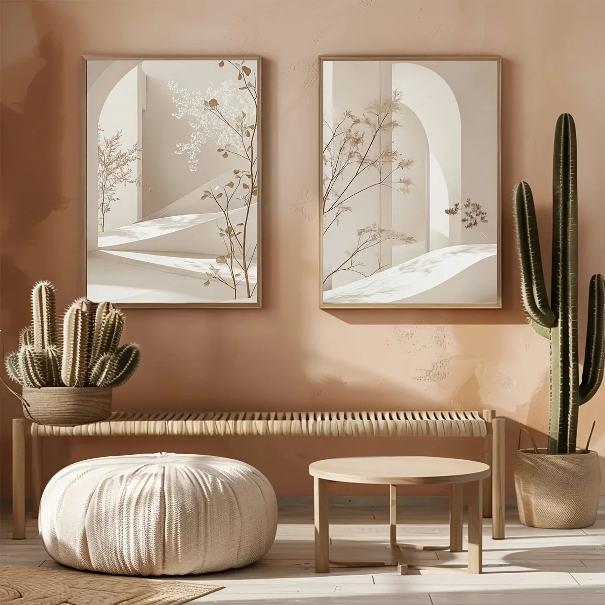 Minimalist Arch Landscape Canvas Print Bohemian Art Wall Art Poster for Modern Living Room Bedroom Bathroom Home Decor