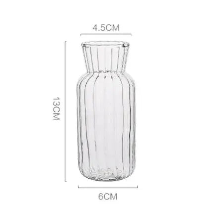 1PC Scandinavian Transparent Vase Plant Vase Flower Pot Hydroponic Plant Container Desktop Vase Home Decoration