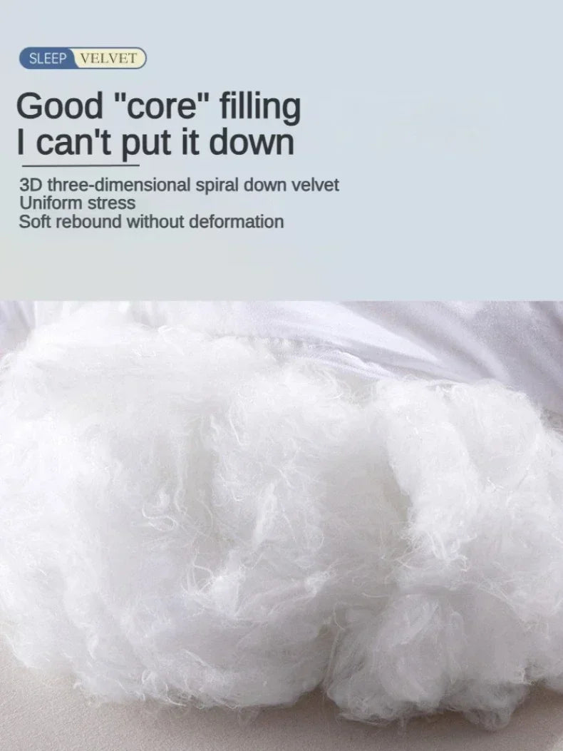 Breathable Knitted Cotton Pillow for Adults Hotel Home Use Non Collapsing Hypoallergenic White Rectangular Durable Pillow Core