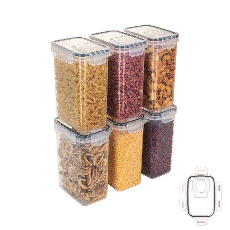 Food Storage Containers with Lids Stackable Treat Box Containers for Kitchen Pantry Organization Containers for Rice Dispenser