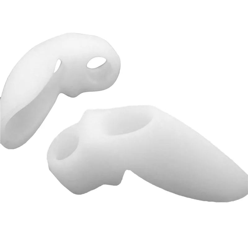 1Pair Silicone Gel foot fingers Two Hole Toe Separator Thumb Valgus Protector Bunion adjuster Valgus Guard feet care