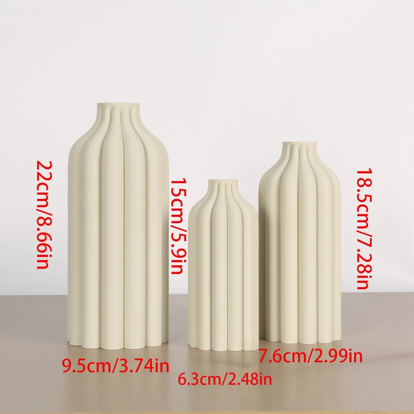 3-piece set, Bohemian style vase set, suitable for living room, dining room and office decoration - elegant vases