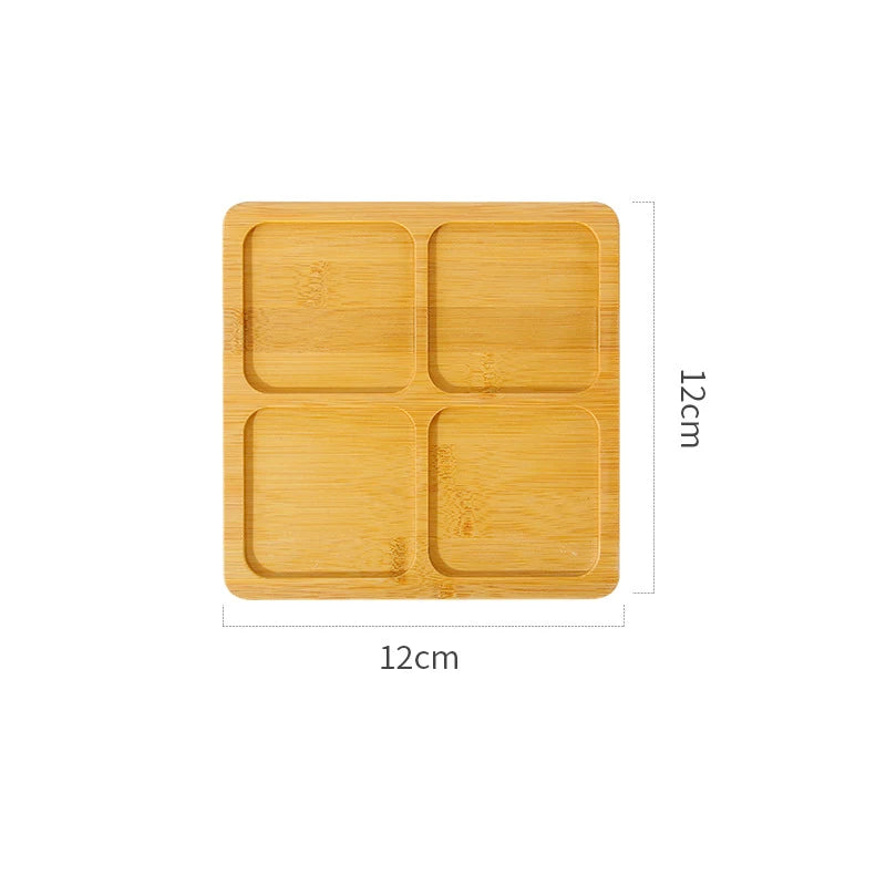 Wooden Soap Dispenser Tray Multi Bamboo Multi Shape Wooden Holder Pot Tray Home Decor Garden Supplies Photography Props Coaster