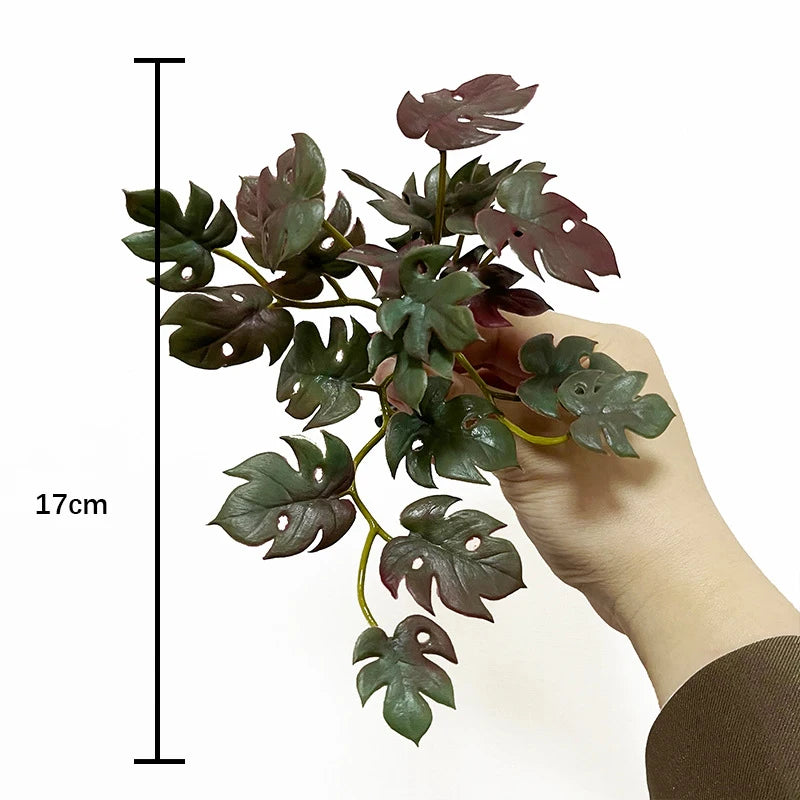 Artificial Plant Mini Bouquet Copper Coin Grass Soft Glue Fake Green Plants Wall Hanging for Home Office Garden Decoration