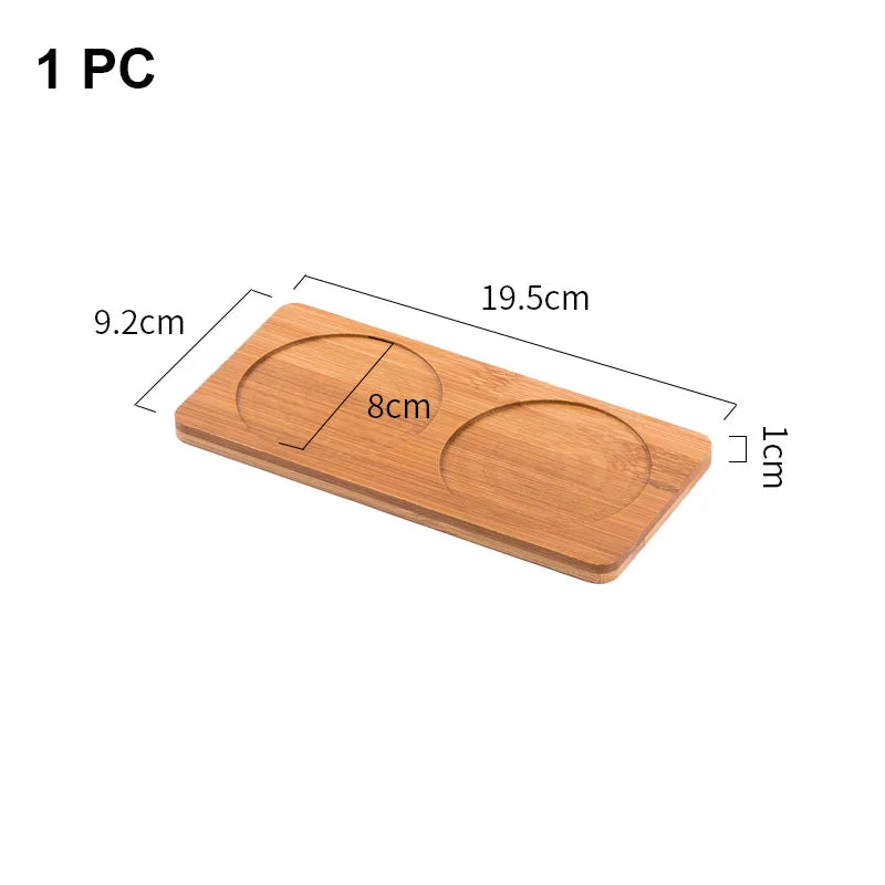 Wooden Soap Dispenser Tray Multi Bamboo Multi Shape Wooden Holder Pot Tray Home Decor Garden Supplies Photography Props Coaster