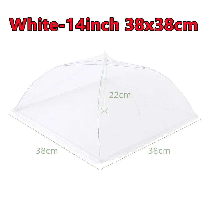 Newest Food Covers Mesh Foldable Kitchen Anti Fly Mosquito Tent Dome Net Umbrella Picnic Protect Dish Cover Kitchen Accessories