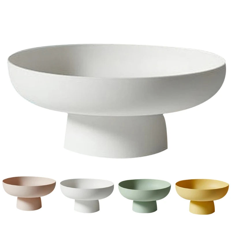 Fruit Vegetable Dish with Drainage Holes, Elegant Plastic Basket for Kitchen Counter/Table Centerpiece Decorative Storage Basket