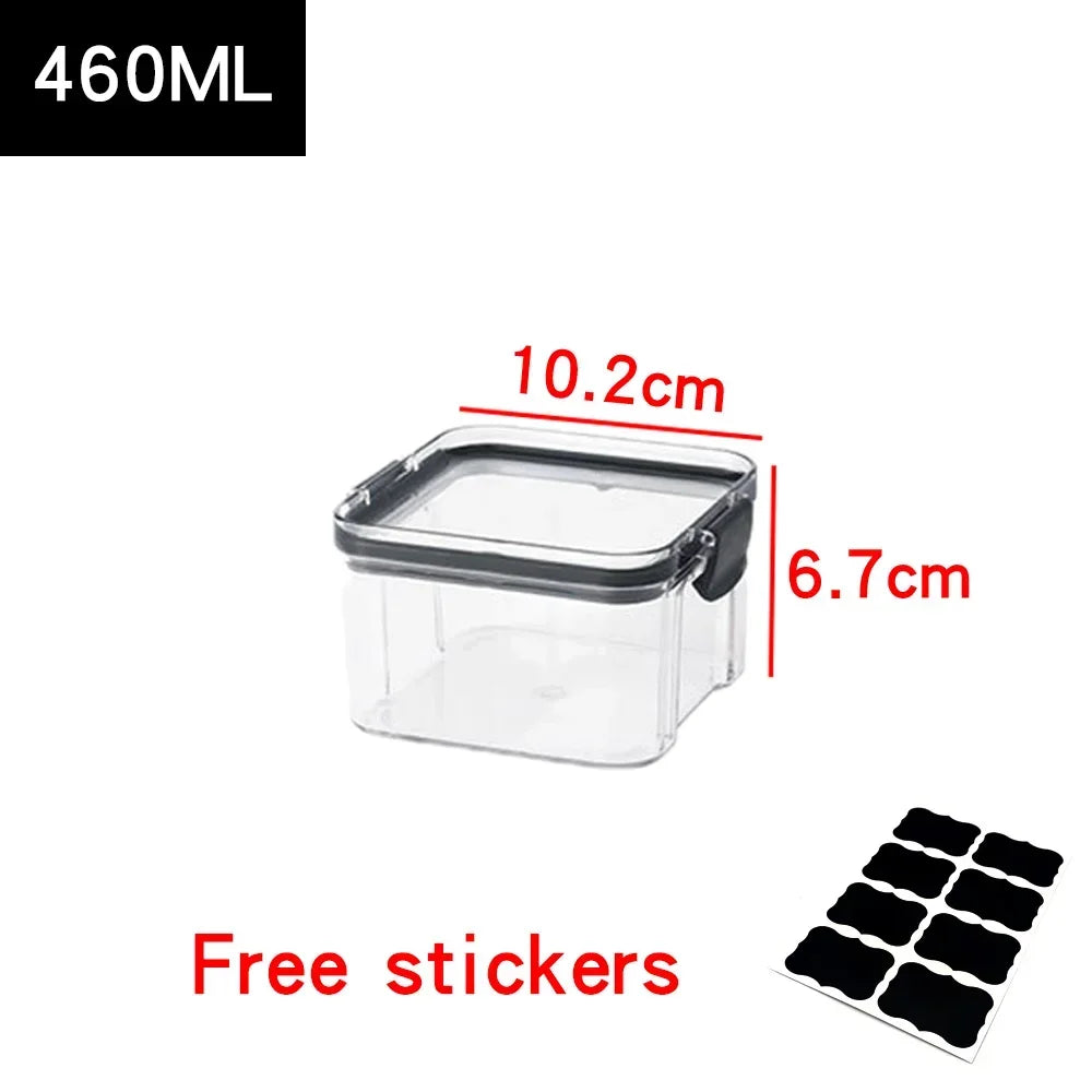 PET Food Storage Containers Kitchen Organization Kitchen Storage Box Jars Ducts for Food Storage Box Fridge Organizer Containers