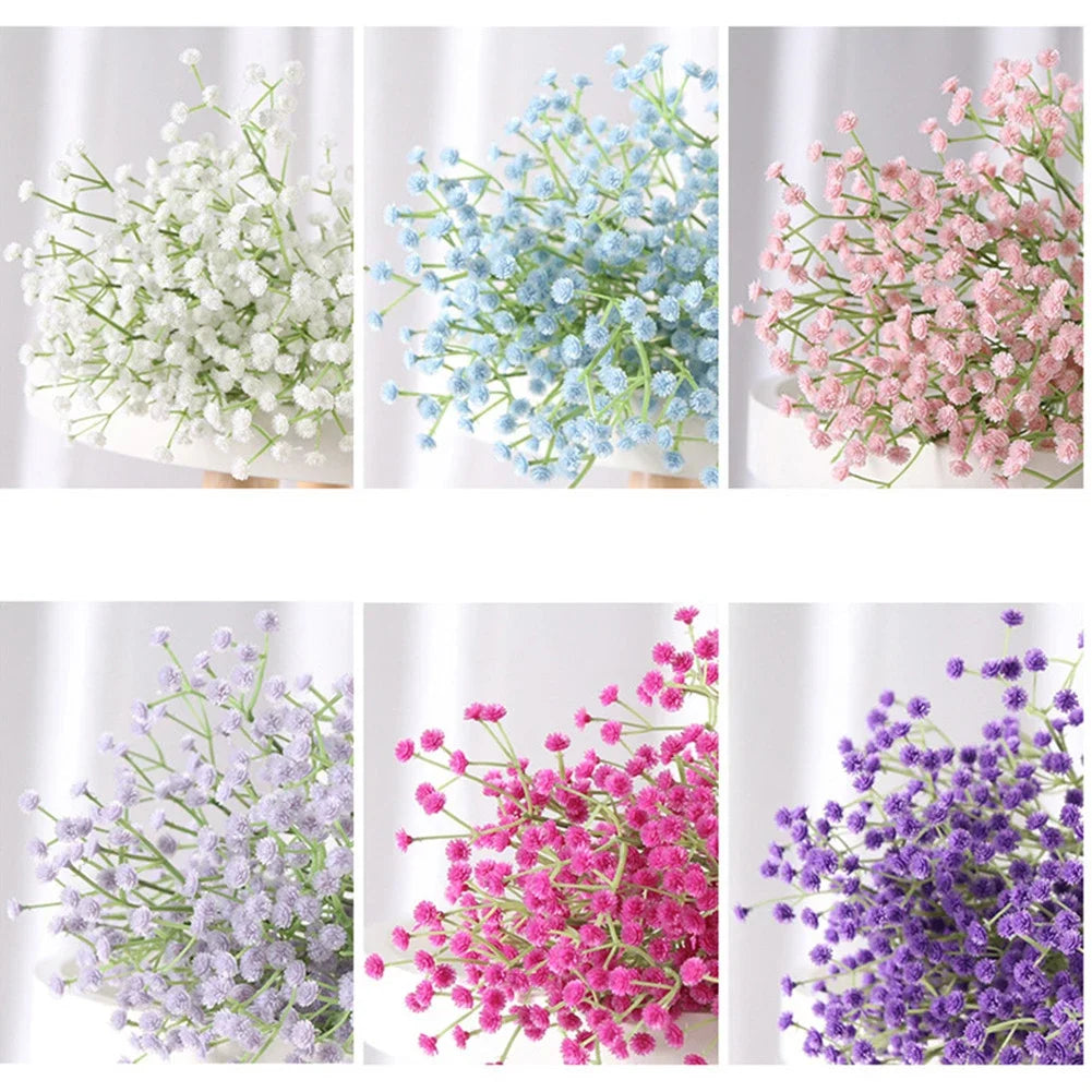 1 Bunch Artificial Fake Silk Gypsophila Flowers Wedding Bouquet Home Decoration Simulation Gypsophila Flower Home Garden decor