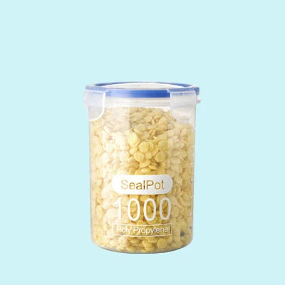 Plastic Food Storage Containers Transparent Rice Dispenser Bucket Cereals Boxes Jars for Bulk Kitchen Organizer Accessory