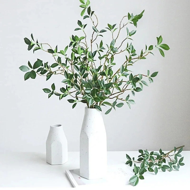 1PC Artificial Tenuifolia Ficus Tree Branch Fake Leaves Flower Home Decor Long Branch Table Home Wedding DIY Decoration Plants