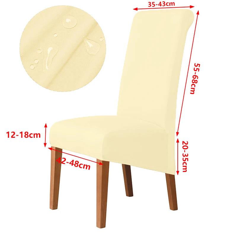 Real Waterproof Fabric Chair Cover Stretch Seat Chair Covers Ventilate Bar Chair Slipcover Universal Size Chair Cover For Room