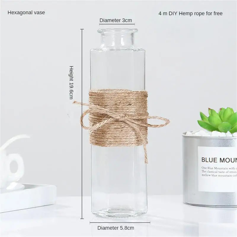 Glass Vase Thickened And Wear Resistant High Quality Thickened Glass Home Decoration Flower Ornaments Flanging Design Circular