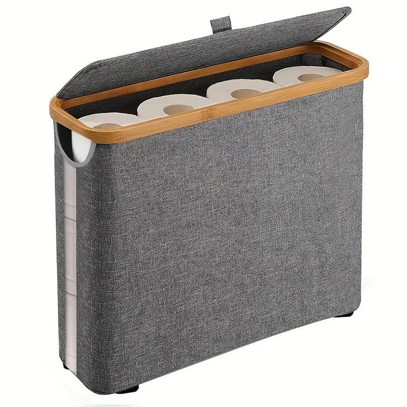Bathroom Toilet Paper Storage Basket Bath Organizer with Lid Visible Tissue Holder for Bathroom Accessories Waterproof Design