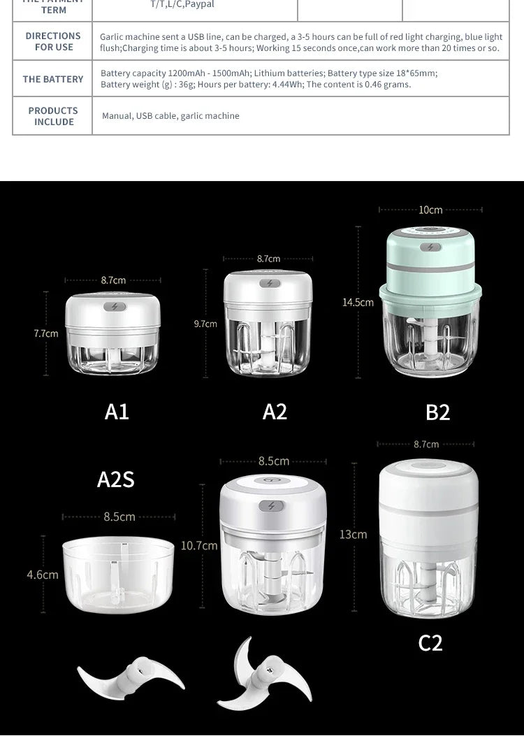 Multifunctional Cooking Machine Automatic Household Meat Grinder Baby Supplementary Food Stirring Minced Garlic 