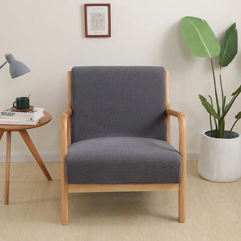 Armchair Slipcover Elastic Modern Chair Cover Zipper Stretch Wood Arm Chair Cover Protector Removable Seat Cover Home Decor