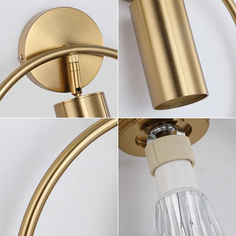 Nordic Bedroom Lights Room Decor Wall Light Lamps for Living Room Gold Wall Decor Lights for Wall Bedside Lamp