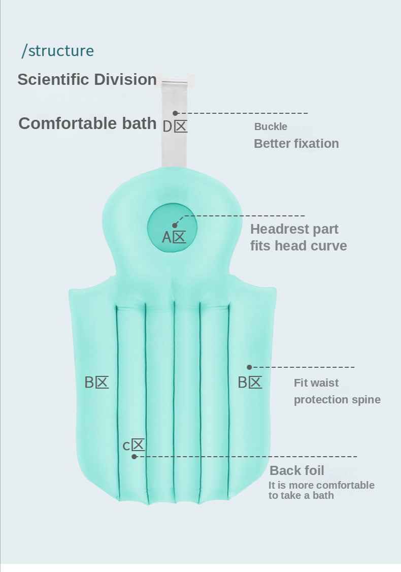 Adult Bath Pillow Full Body Spa Bathtub Cushion Bathing Pad Neck Back Relax Full Body Spa Head Rest Pillow Anti-slip Cushioned