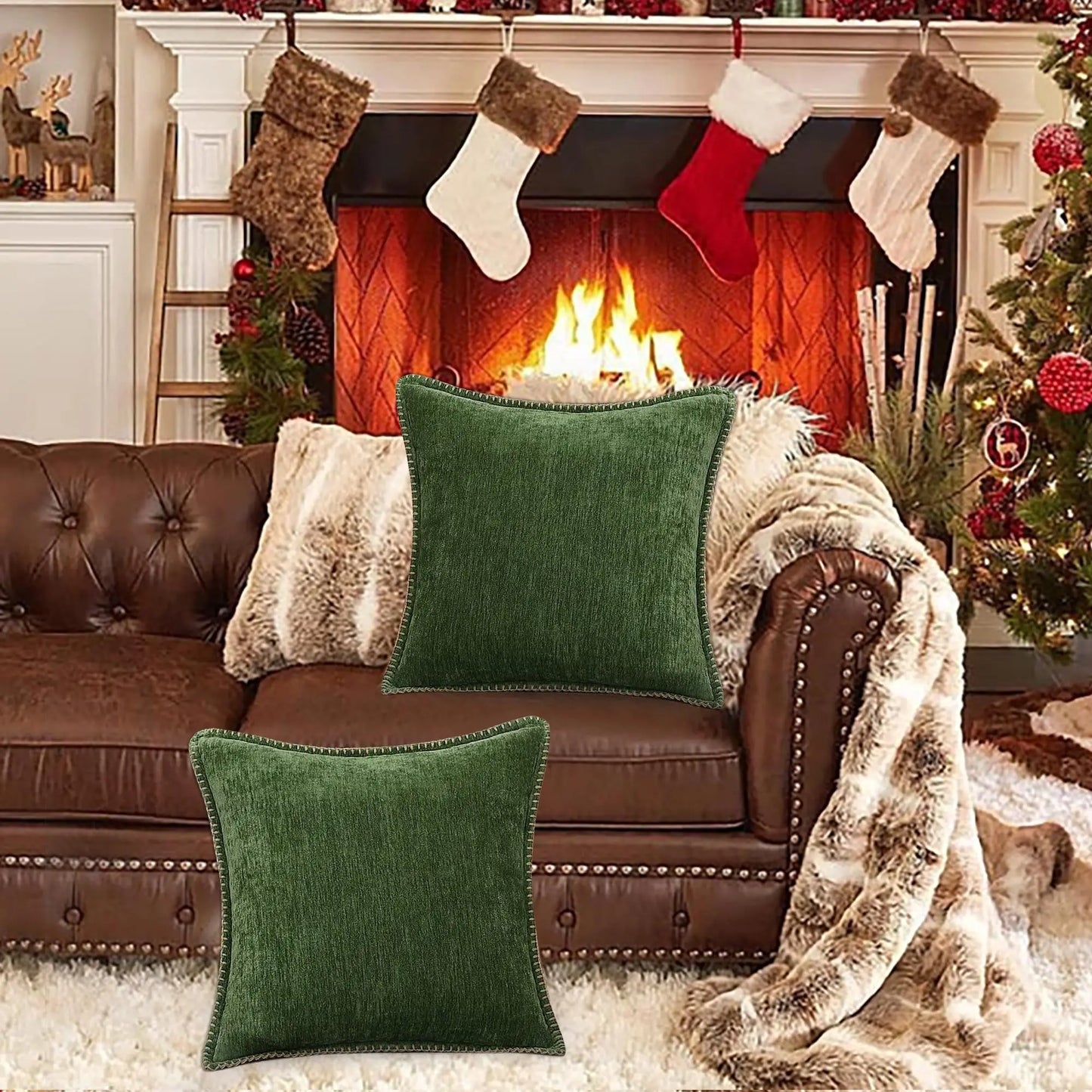 Homaxy Chenille Cushion Cover 50x50cm Velvet Decorati Throw Pillow Cover Soft Luxury Pillowcase For Sofa Decor Pillow Case 40x40