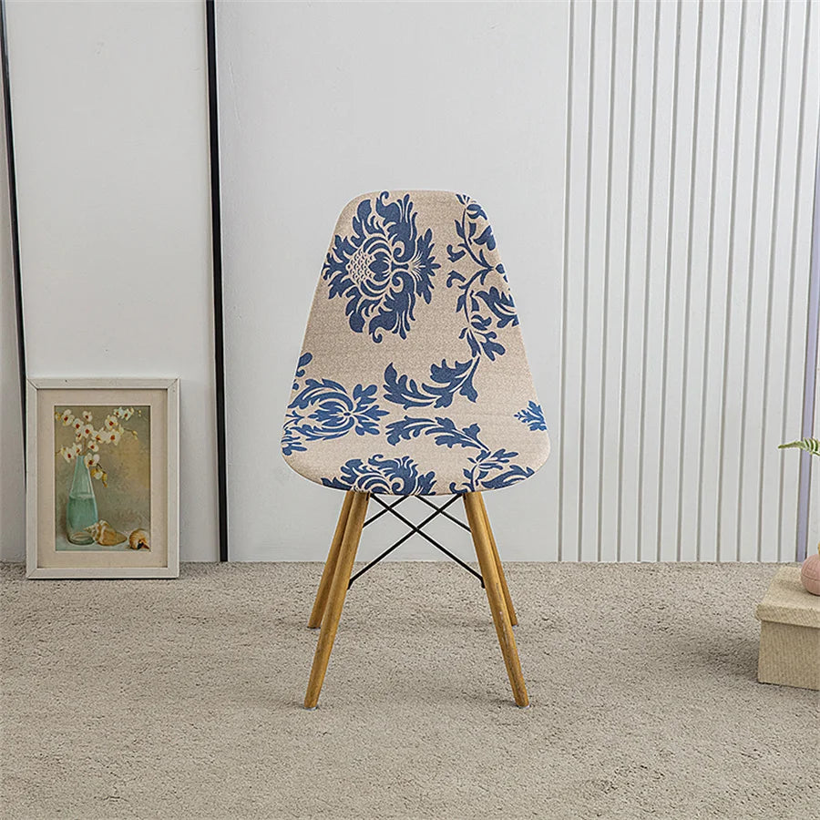 1Pc Printed Dining Table and Chair Cover Household Elastic Chair Cover Eames Chair Cover Special-Shaped Chair Cover